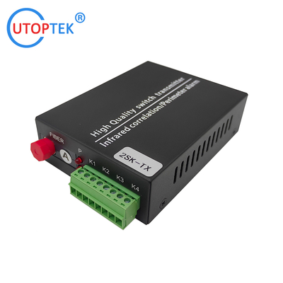 2Ch Dry Contact Closure Bidirectional over fiber optical Converter for alarm system Infrared radiation