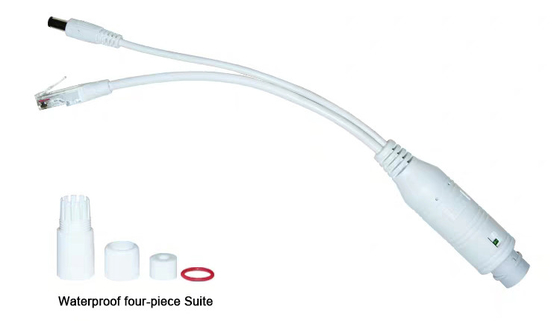 Mini Waterproof PoE Splitter 10/100M 24V to 12V 2A for 24V POE switch and IP Cameras
