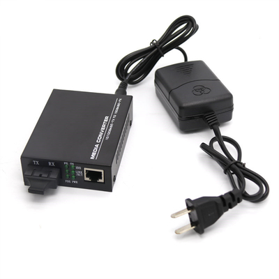 10/100/1000Mbps 1xRJ45+1xSFP Fiber media converter with DC power for IP camera dahua/Hikvision