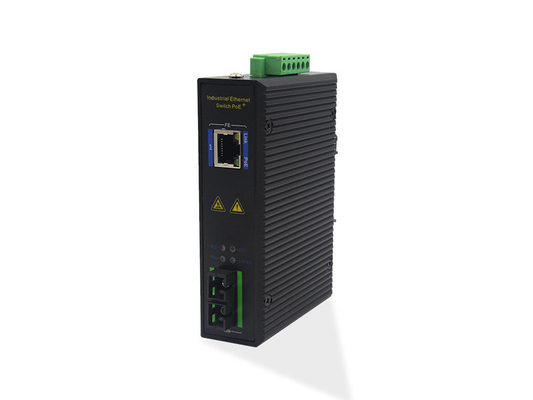 unmanaged industrial media converter 10/100M 1fiber+1RJ45 with DIN rail for outdoor use