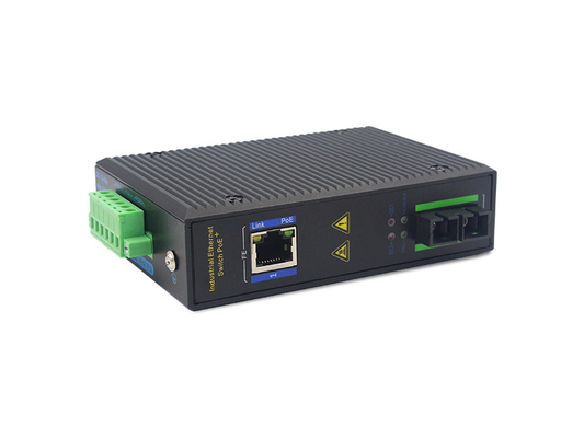 UT11FP-SC20 unmanaged industrial 1x10/100Base-Tx POE+ 1x100M-Fx SC ethernet switch DIN Rail