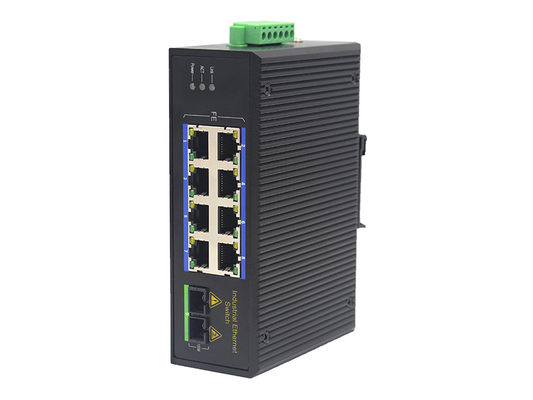 UT18FP-SC20 unmanaged industrial 8x10/100Base-Tx POE+ 1x100M-Fx SC ethernet switch DIN Rail