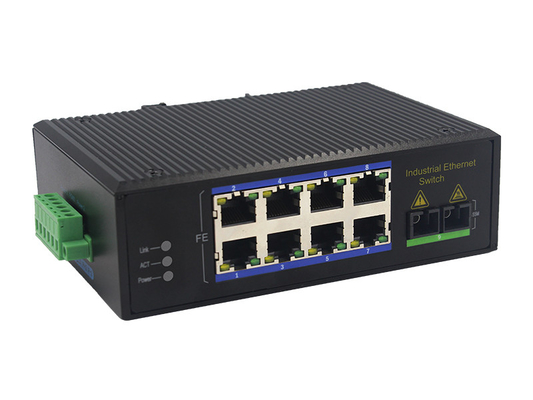 UT18FP-SC20 unmanaged industrial 8x10/100Base-Tx POE+ 1x100M-Fx SC ethernet switch DIN Rail