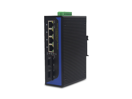UT24FP-SC20 unmanaged industrial 4x10/100Base-Tx POE+ 2x100M-Fx SC ethernet switch DIN Rail