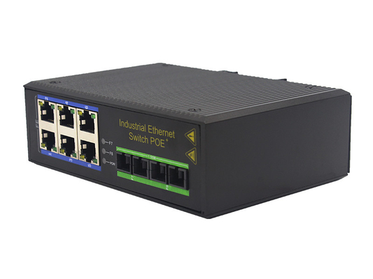 UT26FP-SC20 unmanaged industrial 6x10/100Base-Tx POE+ 2x100M-Fx SC ethernet switch DIN Rail