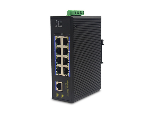 UT09FP unmanaged industrial 9port 10/100M UTP RJ45 POE ethernet switch DIN Rail