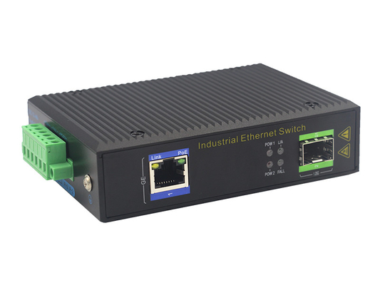 UT11FP-SFP unmanaged industrial 1x10/100Base-Tx POE+ 1x100M-Fx SFP ethernet switch DIN Rail