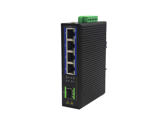 UT14F-SFP unmanaged industrial 4x10/100Base-Tx + 1x100M-Fx SFP ethernet switch DIN Rail