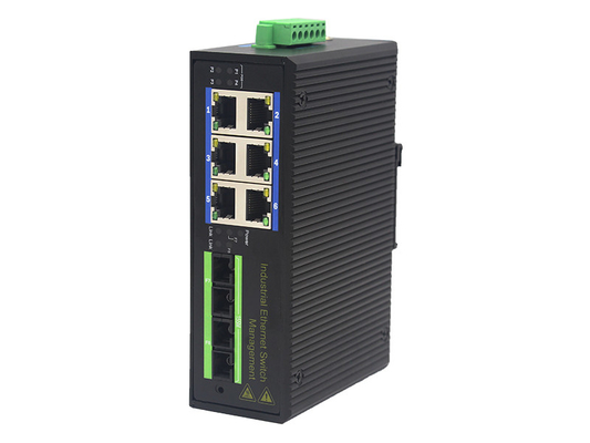 unmanaged industrial Fiber switch 10/100M 2fiber+6RJ45 ethernet switch for outdoor use