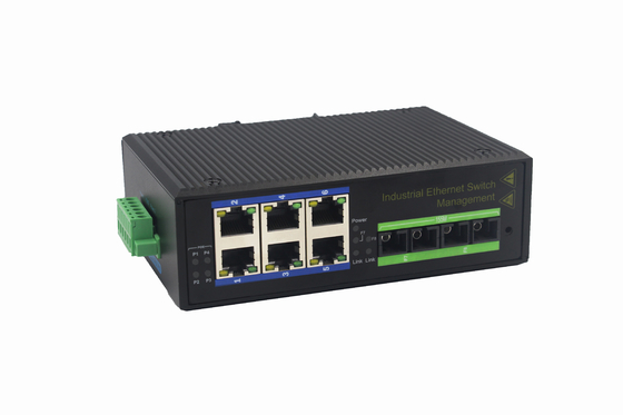unmanaged industrial Fiber switch 10/100M 2fiber+6RJ45 ethernet switch for outdoor use