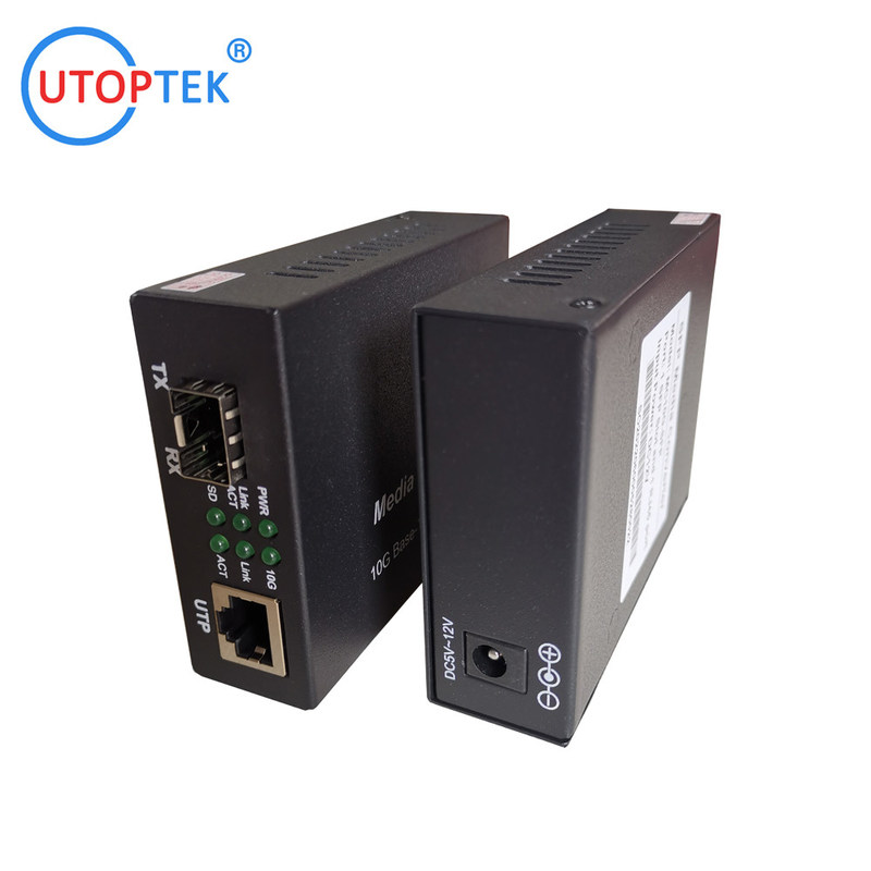 Ipolex 10G SFP+ Fiber Media Converter - Converts Fiber To Ethernet (RJ45) Or Fiber To Fiber, Includes SFP+ Modules