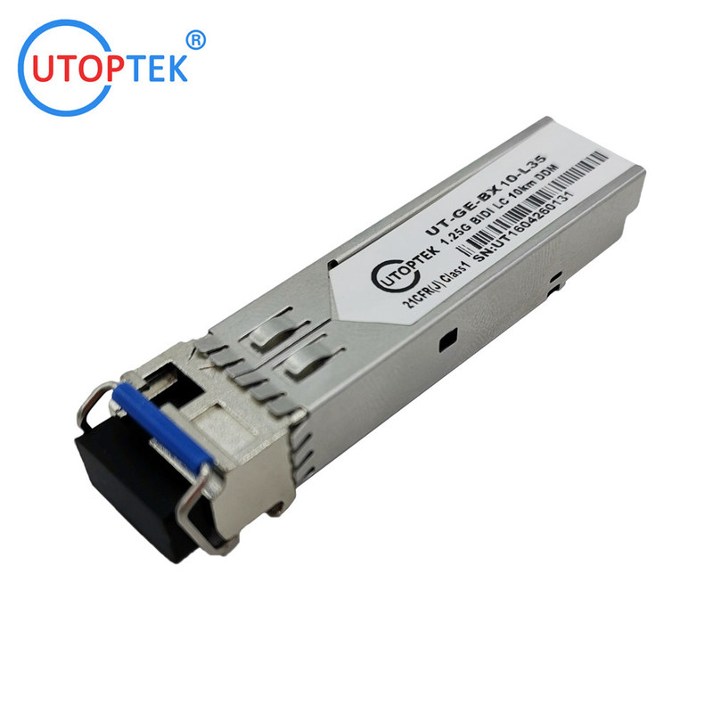Module SFP BIDI 1.25G 1000Base-BIDI 20 Km - Tx1310/Rx1550 Nm Ou Inverse, Compatible Cisco GLC-BX-U/D, Mikrotik, Avec DDM