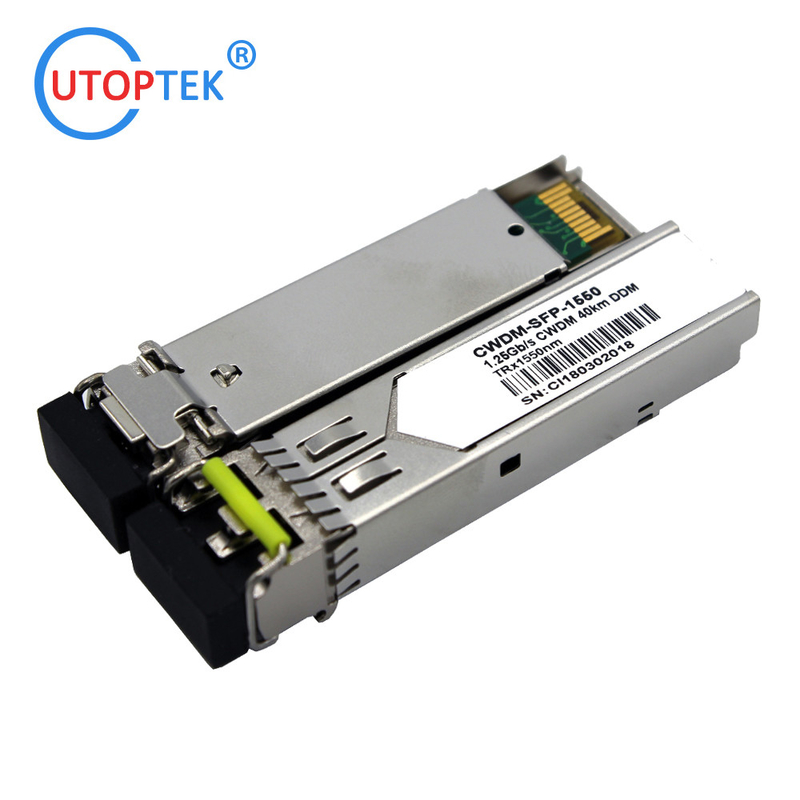 1.25G CWDM SFP 80km 1270~1610nm optical fiber transceiver module for cisco/huawei/Extreme/Alcatel/Arista