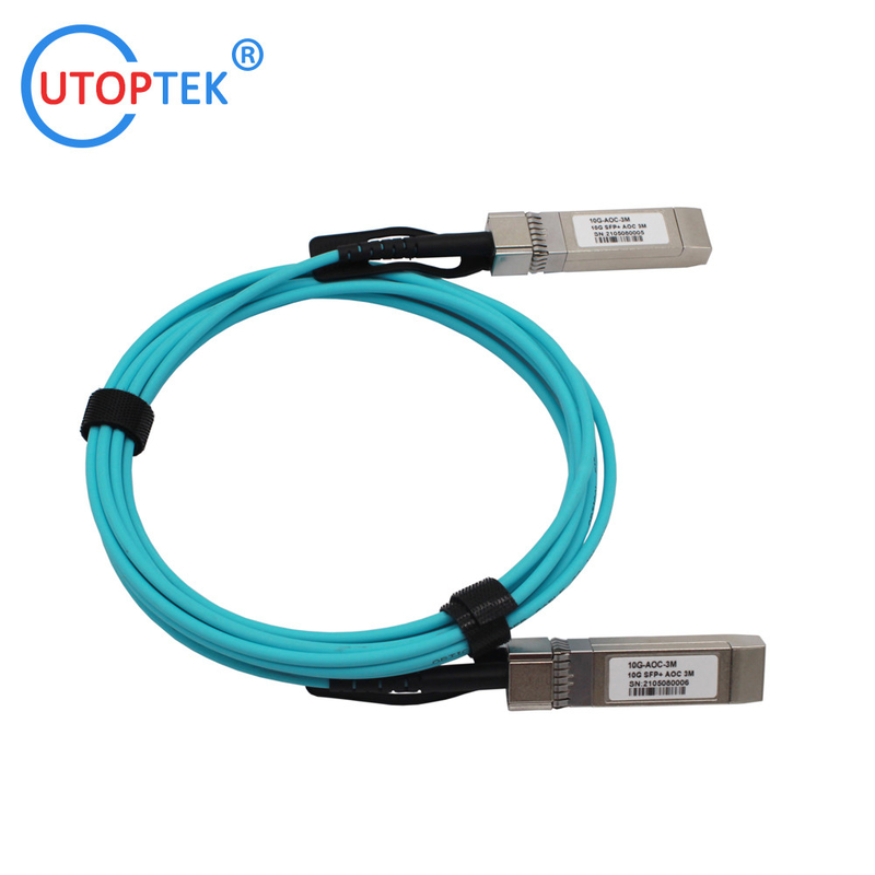 10G SFP+ AOC Cable OM3 1m/3m/5m/15m/50m/100m Customized 10G AOC Cables for Data Center