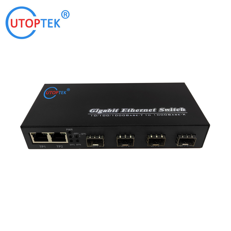 10/100/1000Mbps 3port RJ45+4port SFP/SC fiber ethernet media converter switch normal switch
