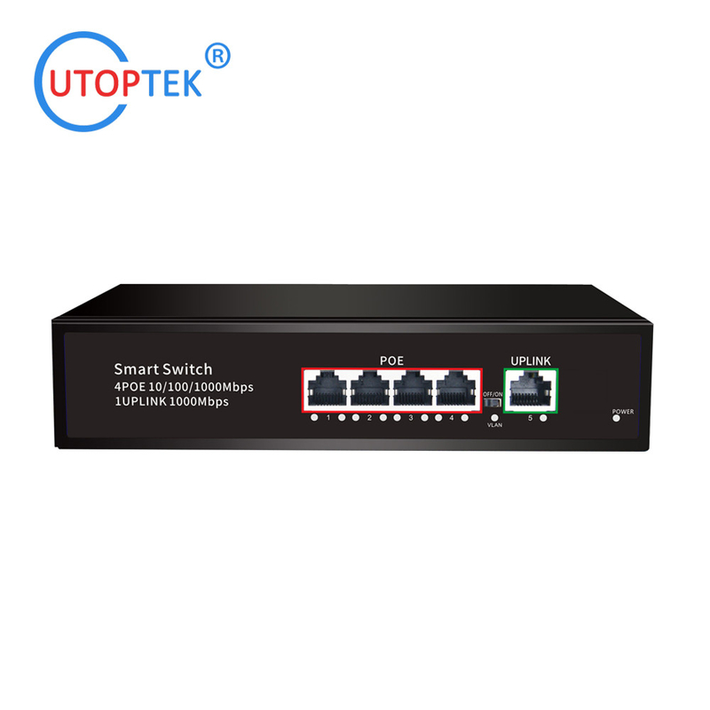 Full Gigabit 4port POE+1 UPlink IEEE802.3af/at POE Etherent switch for CCTV Network system