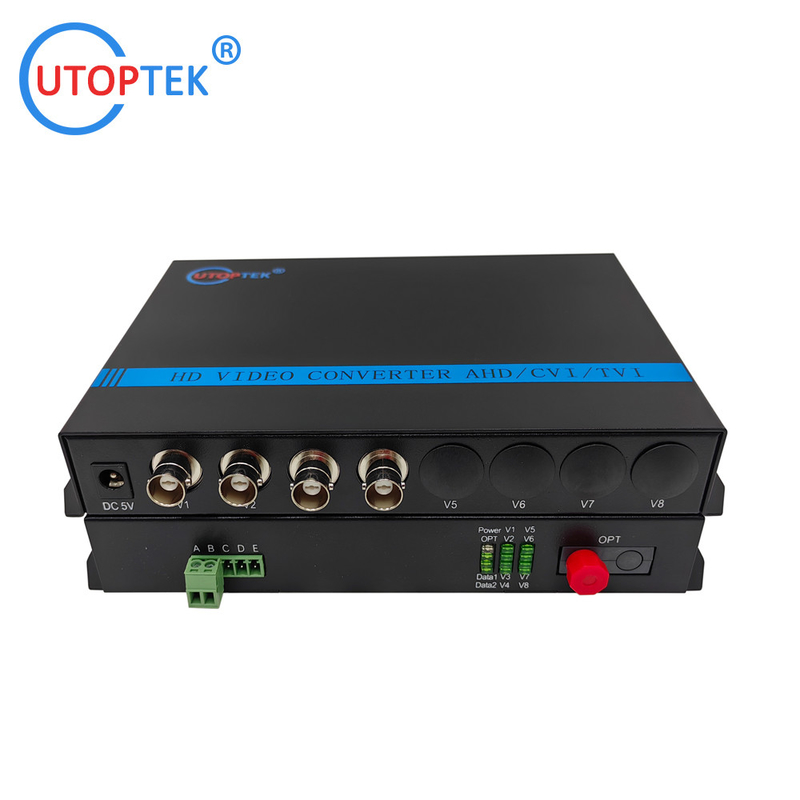 4ch 1080P BNC video, with Rs485 data, Fiber FC/SC/ST 20km, HD-CVI/AHD/TVI 1080P Coaxial Video over Fiber Converter