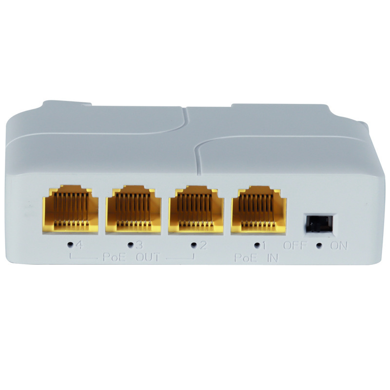 DIN Rail POE Repeater Extender 1In 3Out 100m POE Input:44~57V/30W, POE Output 25W IEEE802.3AF/AT